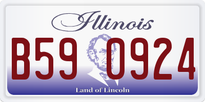 IL license plate B590924