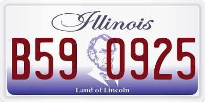IL license plate B590925