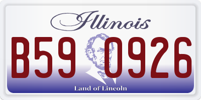 IL license plate B590926