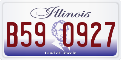 IL license plate B590927