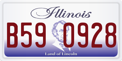 IL license plate B590928