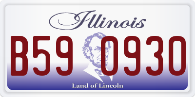 IL license plate B590930