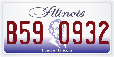 IL license plate B590932