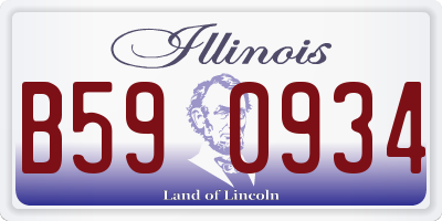 IL license plate B590934