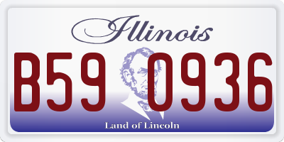 IL license plate B590936