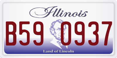 IL license plate B590937
