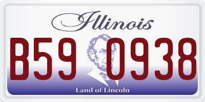 IL license plate B590938