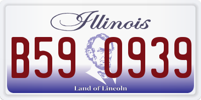 IL license plate B590939
