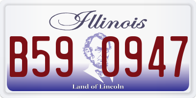 IL license plate B590947