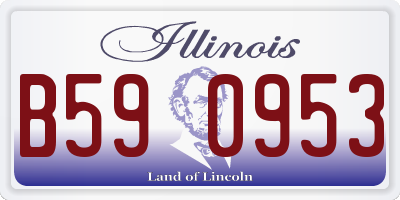 IL license plate B590953