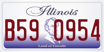 IL license plate B590954