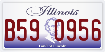 IL license plate B590956