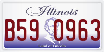 IL license plate B590963