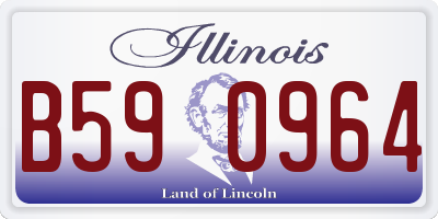 IL license plate B590964