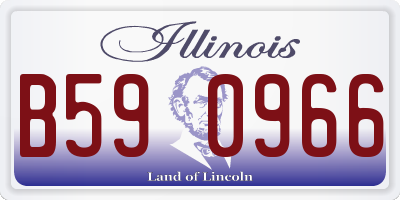 IL license plate B590966