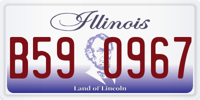 IL license plate B590967