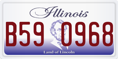 IL license plate B590968