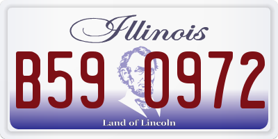 IL license plate B590972