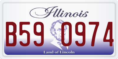 IL license plate B590974