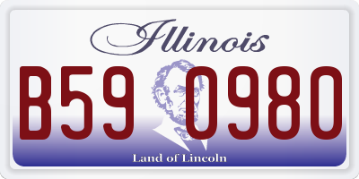 IL license plate B590980
