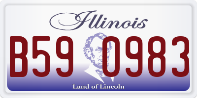IL license plate B590983