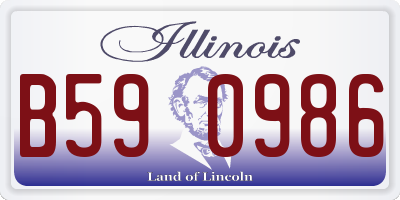 IL license plate B590986