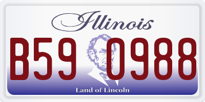 IL license plate B590988