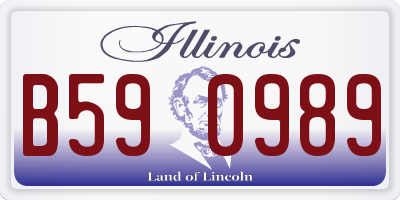 IL license plate B590989