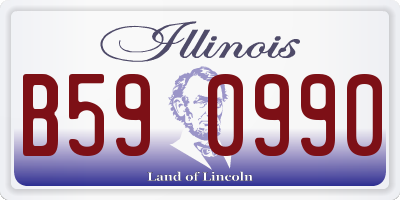 IL license plate B590990