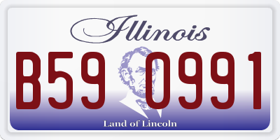 IL license plate B590991