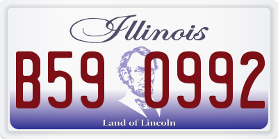 IL license plate B590992