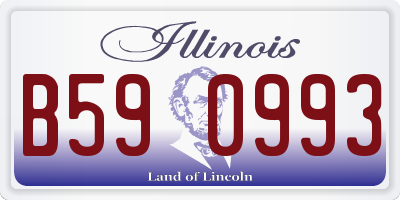 IL license plate B590993