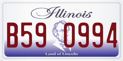 IL license plate B590994