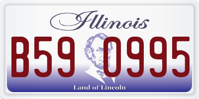 IL license plate B590995