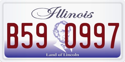 IL license plate B590997