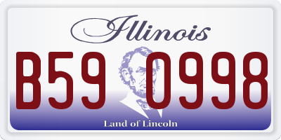 IL license plate B590998
