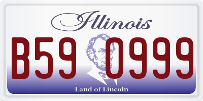 IL license plate B590999