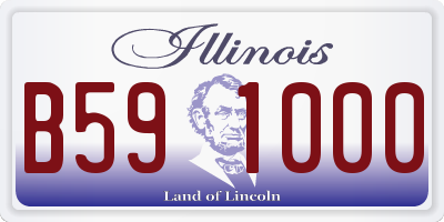 IL license plate B591000