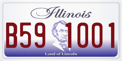 IL license plate B591001