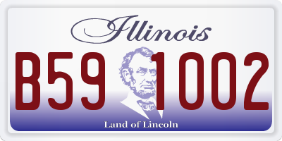 IL license plate B591002