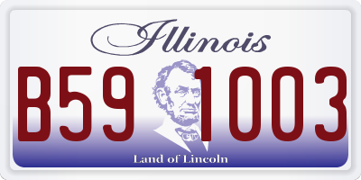 IL license plate B591003