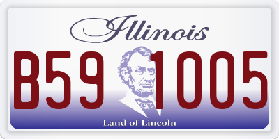 IL license plate B591005
