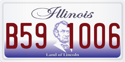 IL license plate B591006