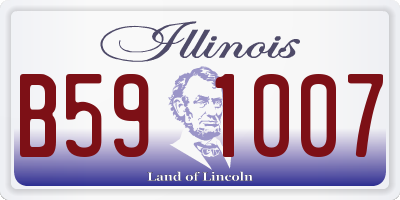 IL license plate B591007