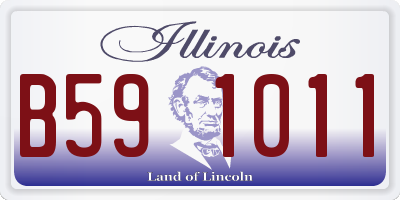 IL license plate B591011
