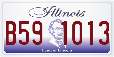 IL license plate B591013