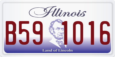 IL license plate B591016