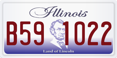 IL license plate B591022