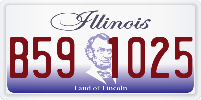 IL license plate B591025