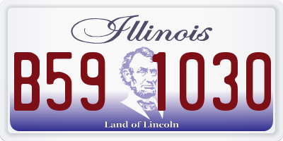 IL license plate B591030